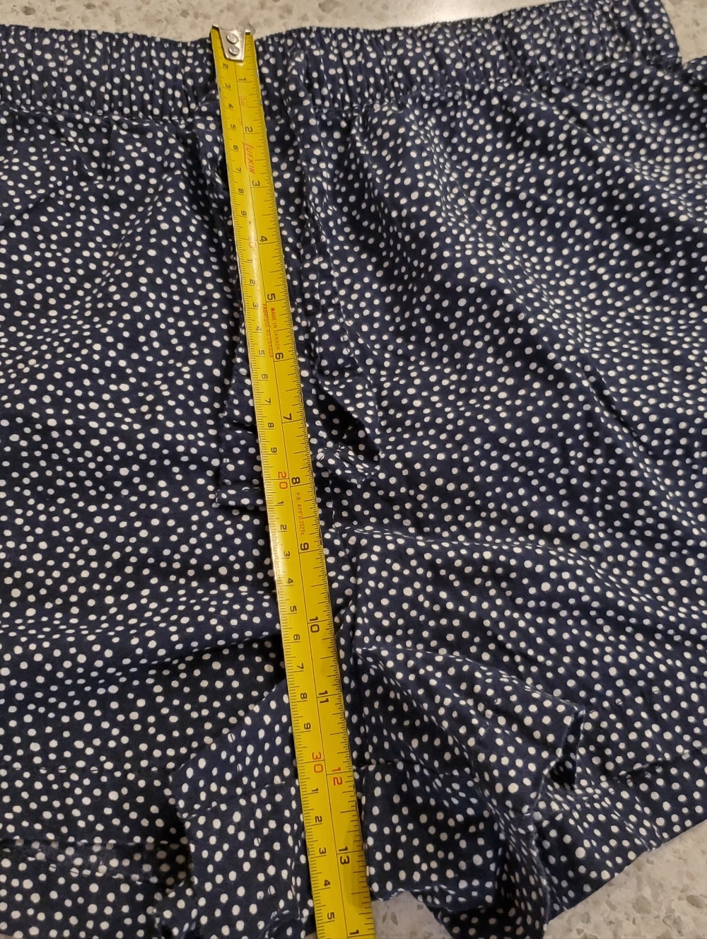 Gap Body Medium Cotton shorts Navy White polka Dots Oversized Flowy Wide Leg - Picture 13 of 15